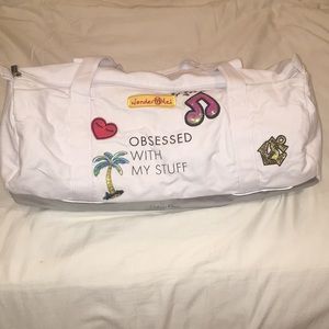 “Obsessed with my stuff” weekender shoulder bag